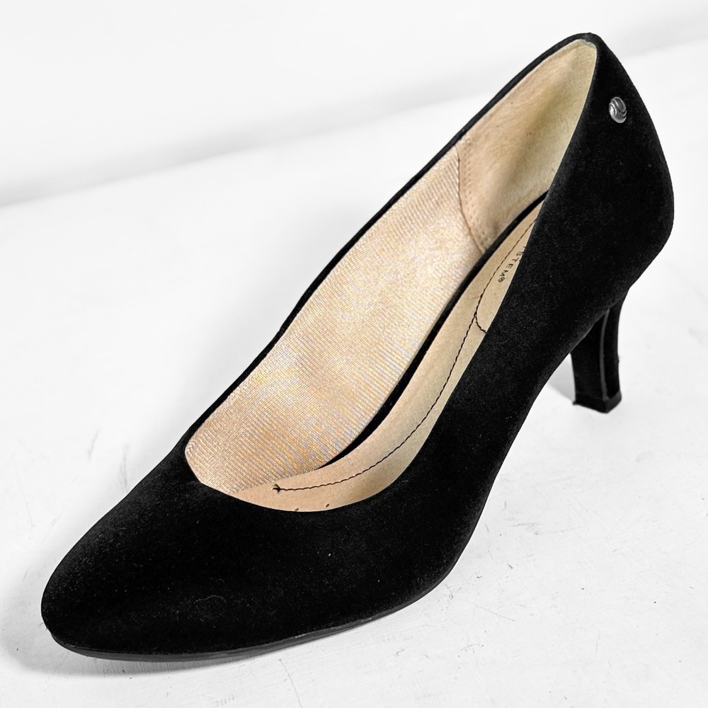 Life Stride Black Suede Classic Pump Heel